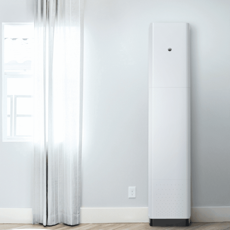 en mobil dimvattensprinkler står i boendemiljö