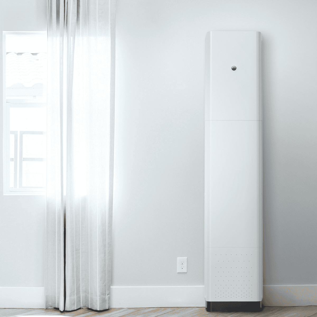 en mobil dimvattensprinkler står i boendemiljö